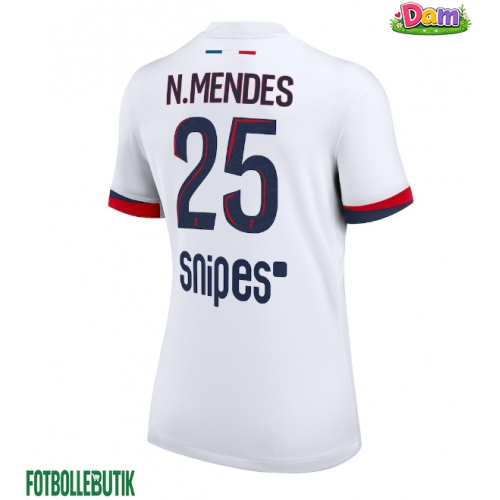 Paris Saint-Germain Nuno Mendes #25 Bortatröja Kvinnor 2025-26 Kortärmad